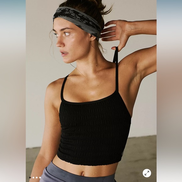 🆕 Free People movement Femme Ruched Tank in black Size : XS/S - Picture 2 of 5
